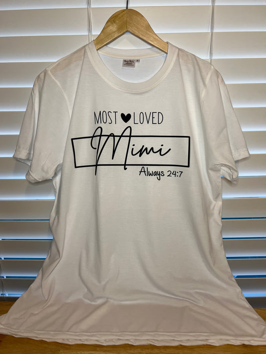 White- "MIMI" Short Sleeve Custom Tee