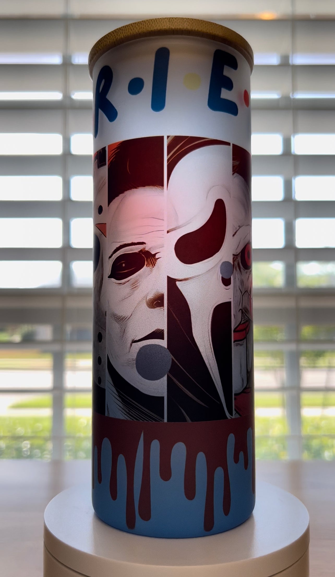 25oz - Glass Frosted Friends Tumbler